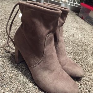 Beige booties